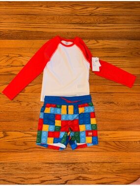 Boys LEGO Swimsuit with Rashguard NWT